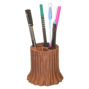 Organizer na biurko „Pieniek” – stojak na długopisy 3D